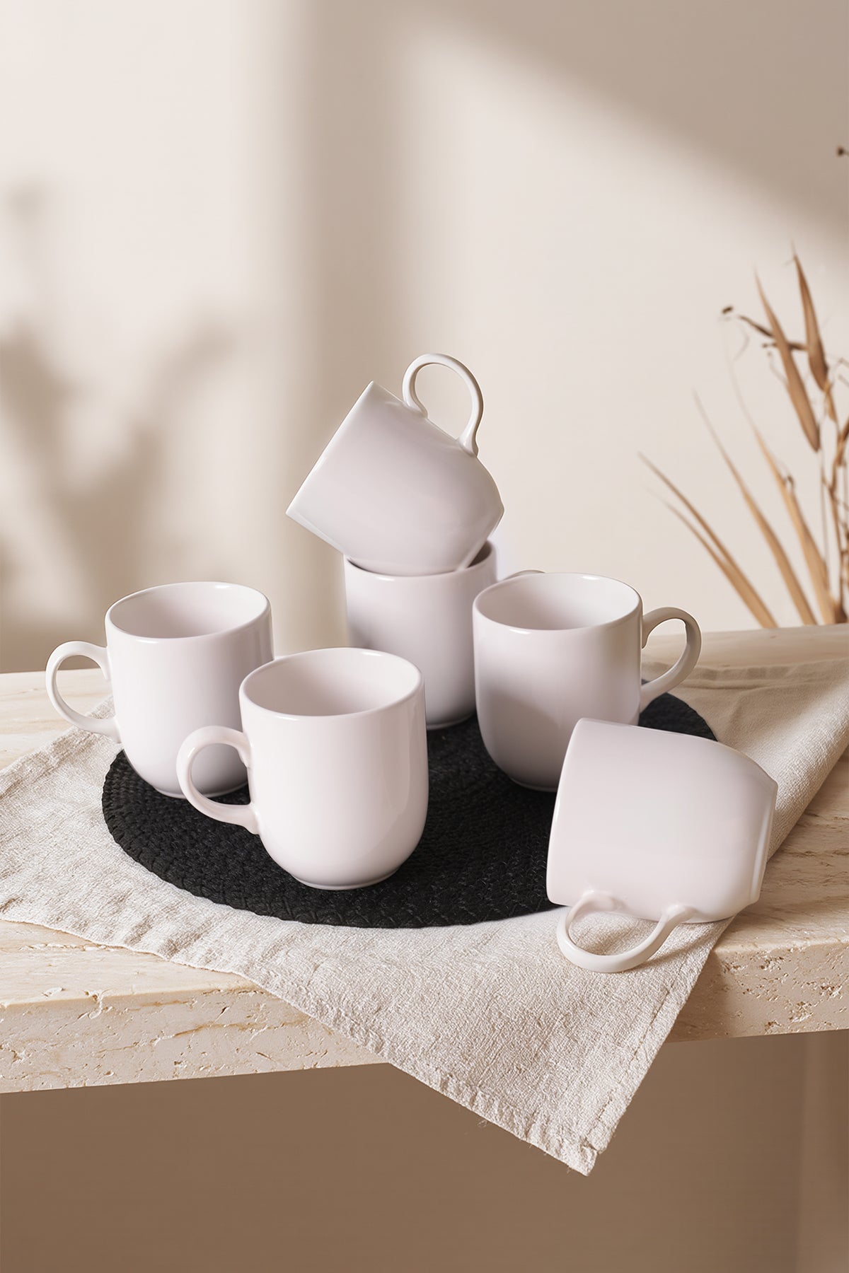 White Equinox Mug 10 cm 6 Pieces