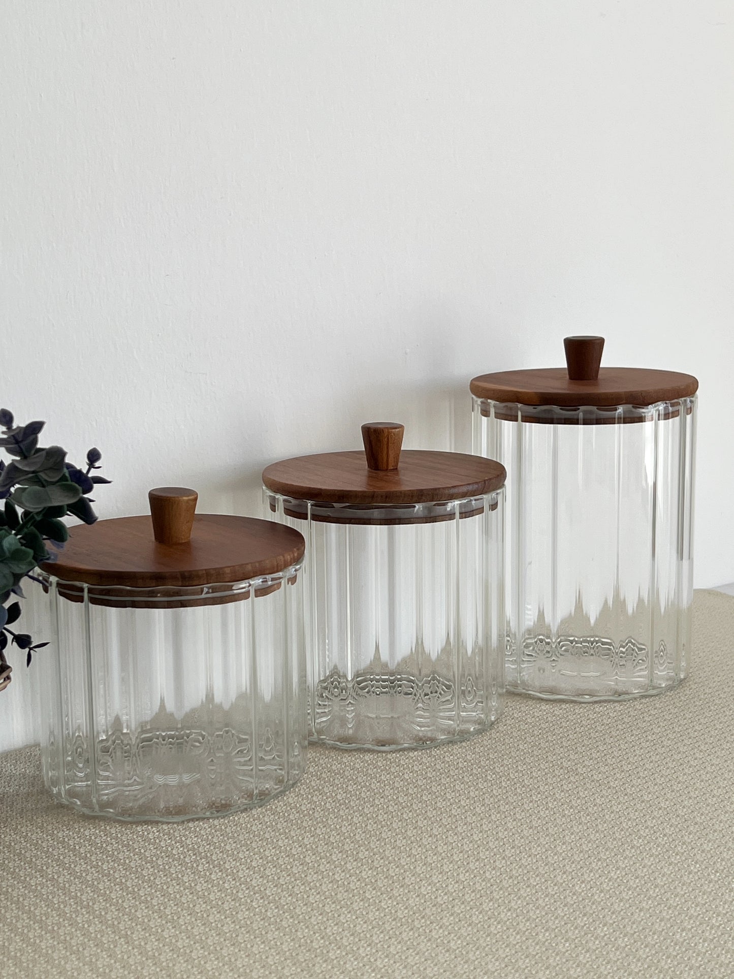 Acacia Glass Jar 1 Piece