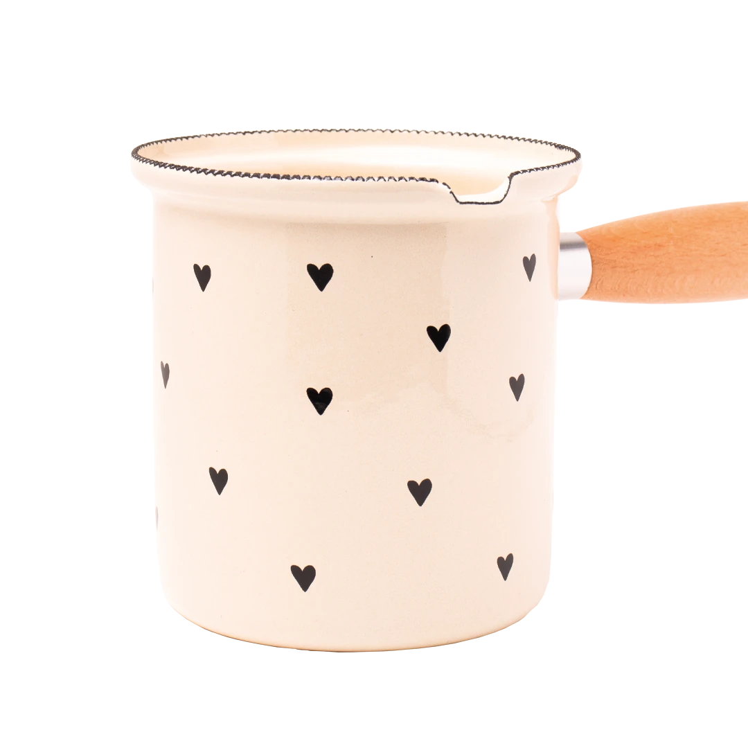 Black Cupid Enamel Coffee Pot