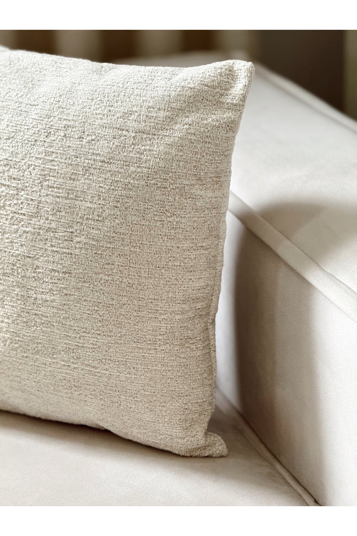 Pure Textured Decorative Pillow Cover – Ecru
