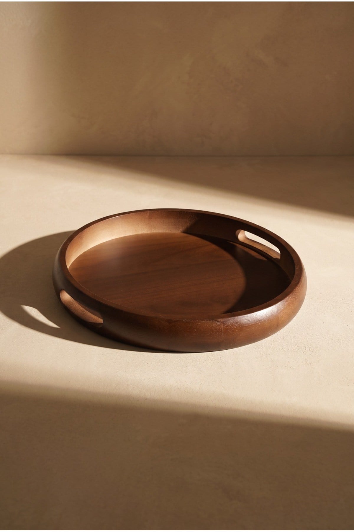 Rovan Round Acacia Serving Tray