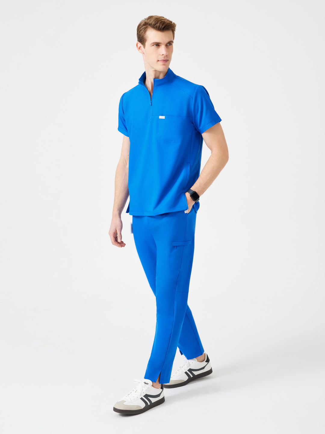 Cosa Altius Men's Straight Fit Trousers - Royal Blue