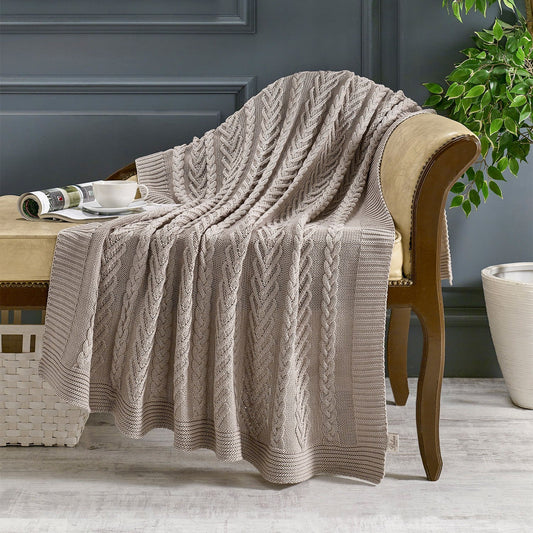 Knitted Sofa Throw 130x170 cm - Premium Quality