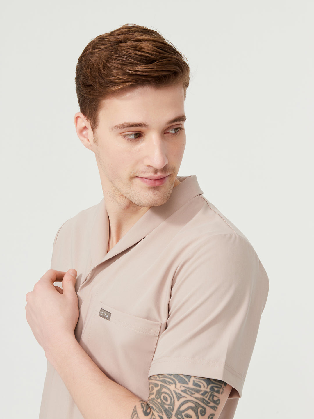 Cosa Tri Men's Scrubs - Beige