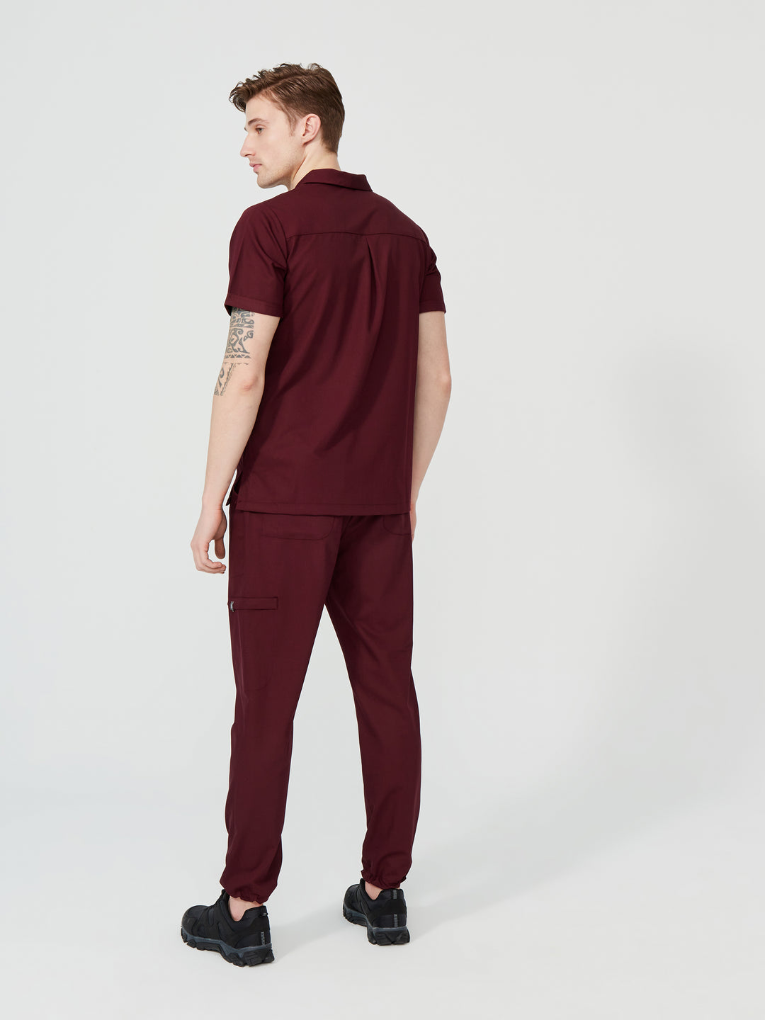 Cosa Tri Men's Scrubs - Burgundy