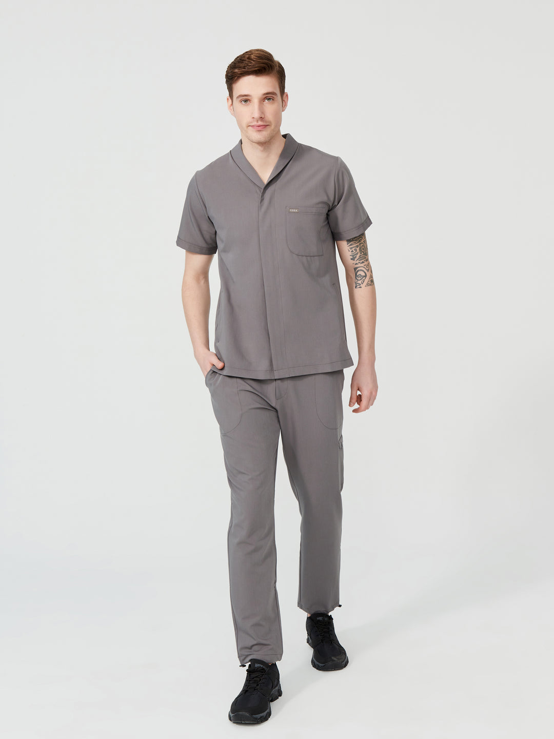 Cosa Tri Men's Scrubs - Gray