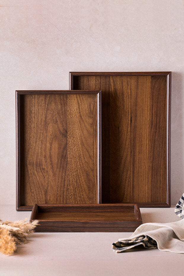 Acacia Trio 3 Piece Wooden Tray Set