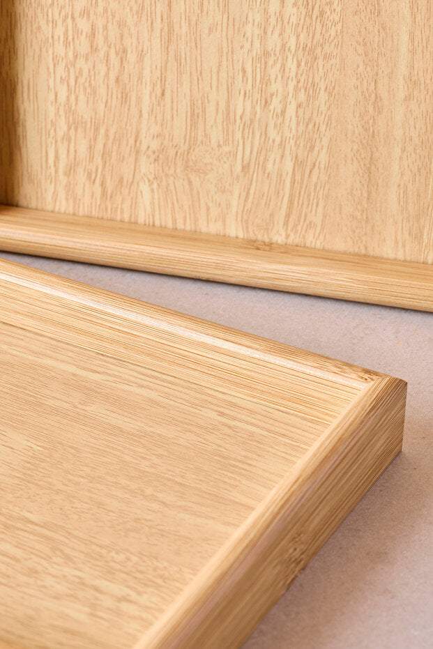 Trio 3 Piece Wooden Tray Set