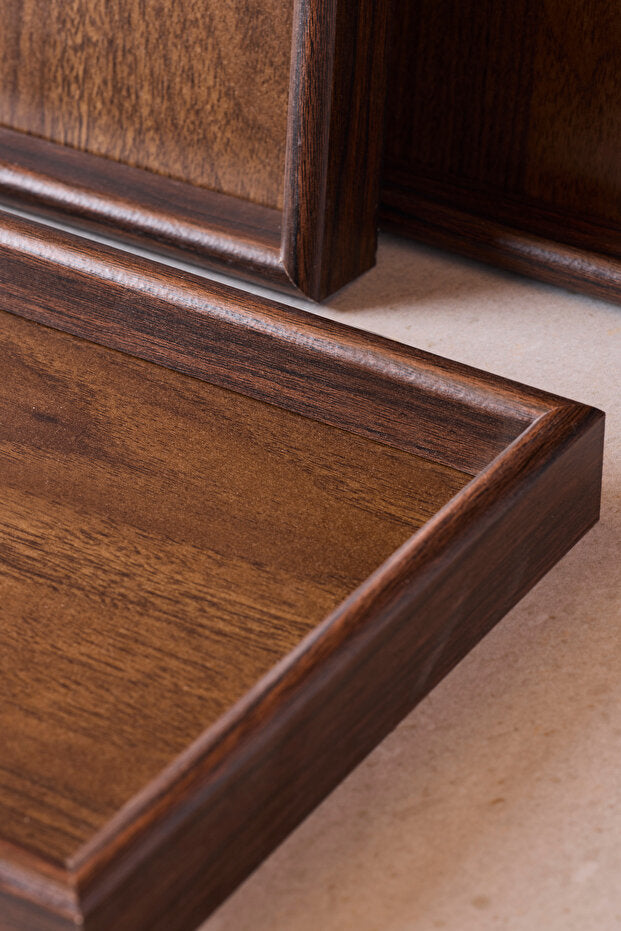 Trio 3 Piece Wooden Tray Set