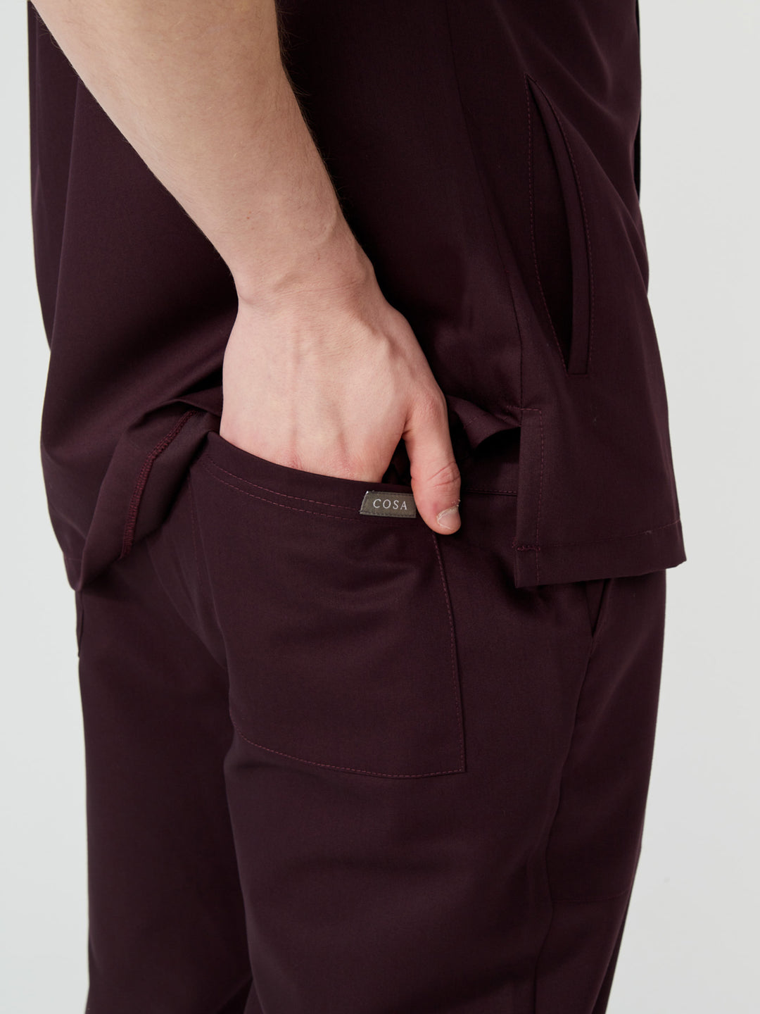 Cosa Tri Men's Scrubs - Plum